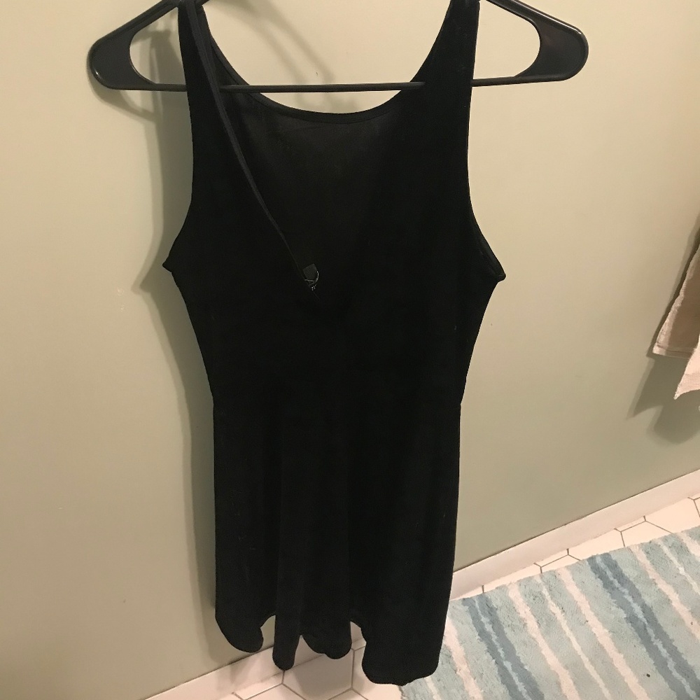 Velvet vback A-line dress